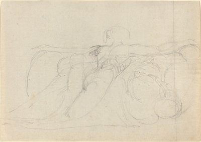 Arkadan Görülen Bir Adam, Bulutların Üzerinde Yükseliyor by William Blake