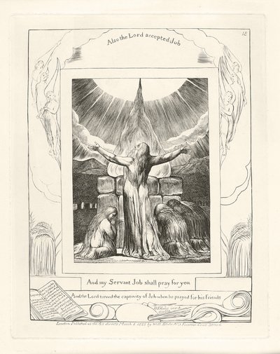 Ve hizmetçim İşim senin için dua edecek, 1825 by William Blake