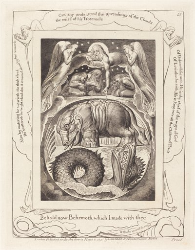 Behemoth ve Leviathan by William Blake