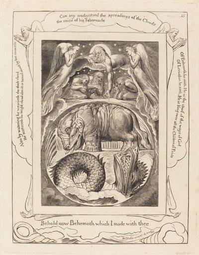 Behemoth ve Leviathan by William Blake