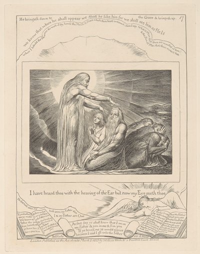 Eyüp Kitabı, Levha 17, Mesih'in Görümü by William Blake