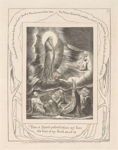 Eyüp Kitabı, Levha 9, Elifaz'ın Gördüğü Görü by William Blake
