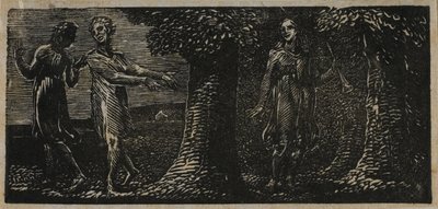 The Pastorals of Virgil'den İki Oğlanın Alay Ettiği Colinet by William Blake