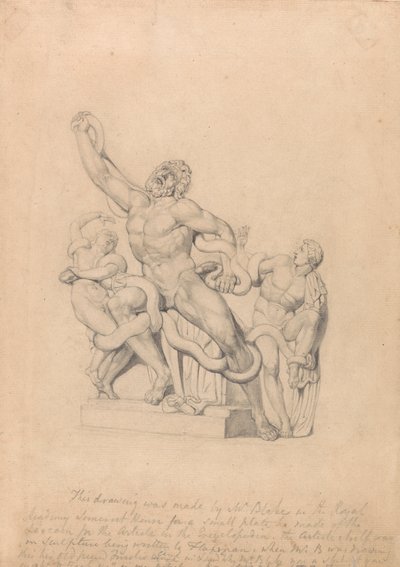 Rees's Cyclopædia için Laocoon'un kopyası by William Blake