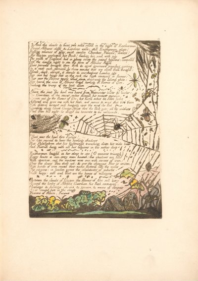 Avrupa. Bir Kehanet, Levha 14, Ve bulutlar ve ateşler. . . . (Bentley 15) by William Blake