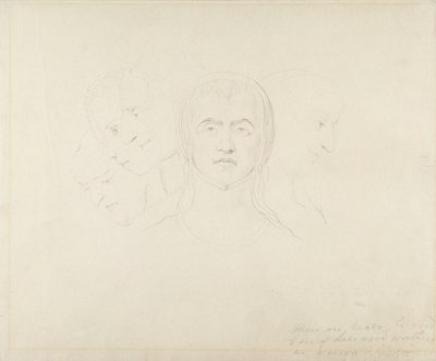Beş Vizyoner Kadın Başkanı, c.1820 (kağıt üzerinde grafit) by William Blake