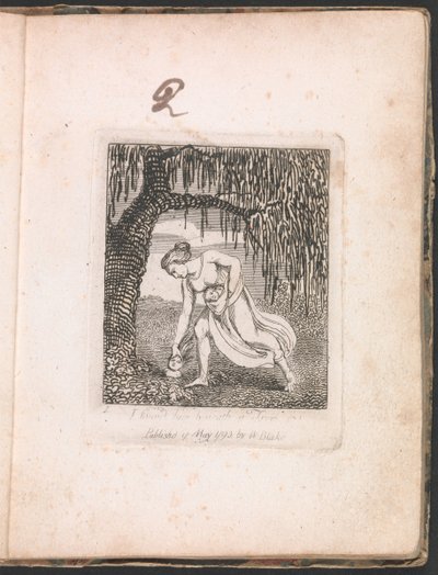 Çocuklar için. Cennetin Kapıları, Levha 3, Onu bir Ağacın Altında buldum by William Blake