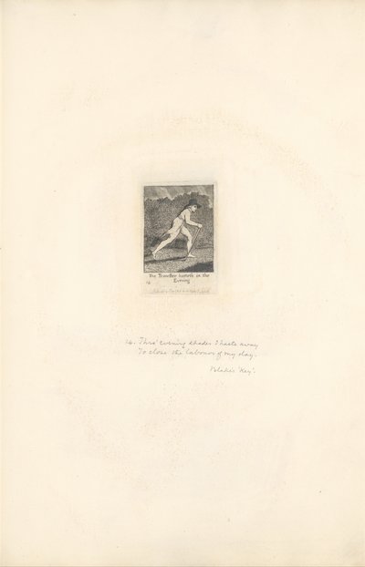 Cinsiyetler İçin - Cennetin Kapıları, Levha 16, Gezgin Akşam acele eder by William Blake