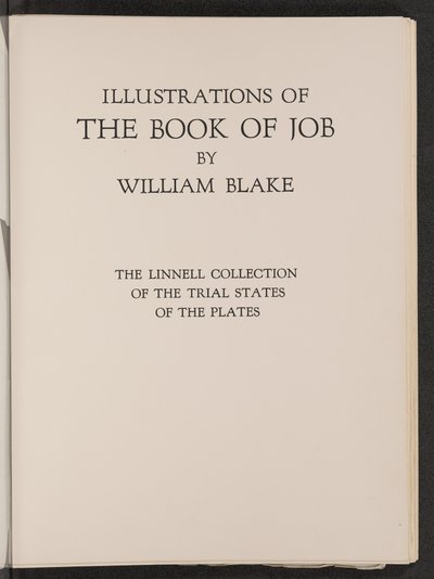 Eyüp Kitabının Çizimleri: Levhaların Deneme Durumlarının Linnell Koleksiyonu by William Blake