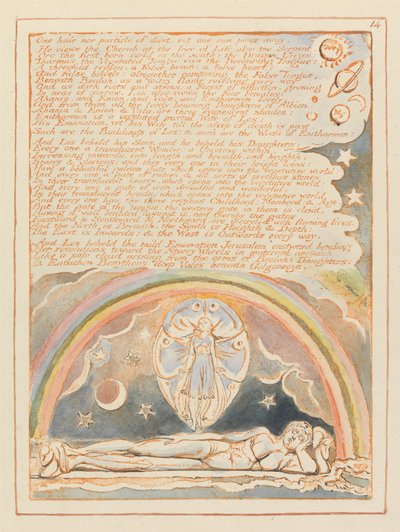 Kudüs, Levha 14, Bir saç ne bir toz zerresi.... by William Blake