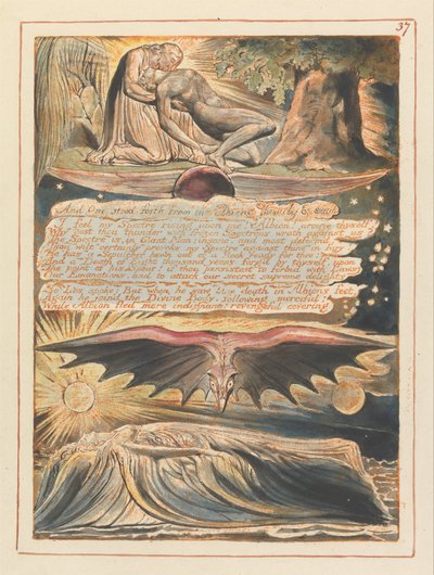 Kudüs, Levha 37, Ve Bir öne çıktı.... by William Blake
