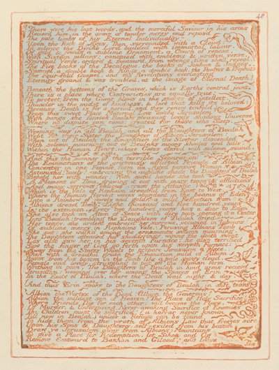 Kudüs, Levha 48, Son sözleri bunlar oldu.... by William Blake