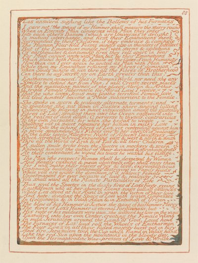 Kudüs, Plaka 88, Los iç çekerek cevap verdi.... by William Blake
