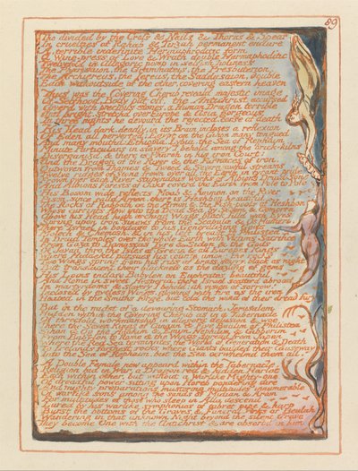 Kudüs, Levha 89, Haçla Tho bölünür.... by William Blake