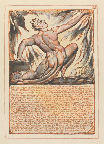 Kudüs, Plaka 95, Sesi Albions kil soğuk kulağını deldi.... by William Blake