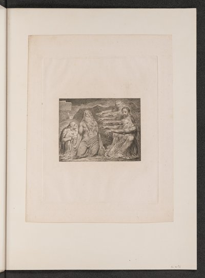 Arkadaşları Tarafından Azarlanan İş, 1825. by William Blake