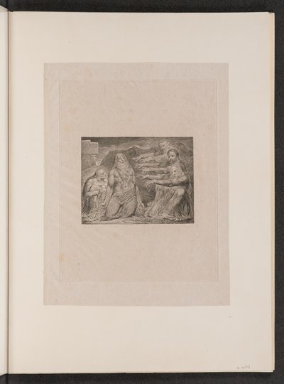 Arkadaşları Tarafından Azarlanan İş, 1825. by William Blake