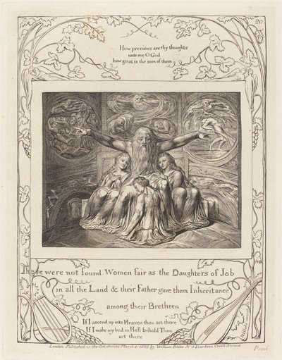 Eyüp ve Kızları, 1825. by William Blake