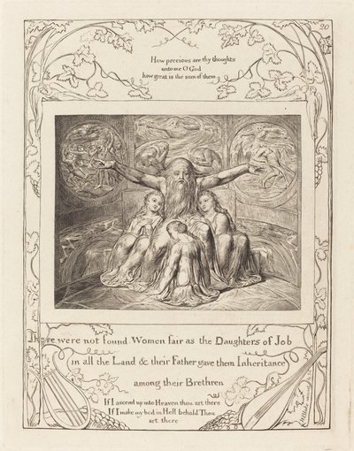 Eyüp ve Kızları, 1825. by William Blake