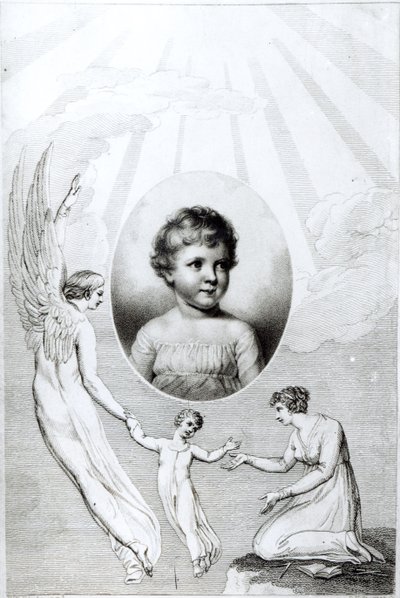 Mary Wollstonecraft Shelley (1797-1851) çocukken, Robert Hartley Cromek (1770-1812) tarafından 1805 by William Blake