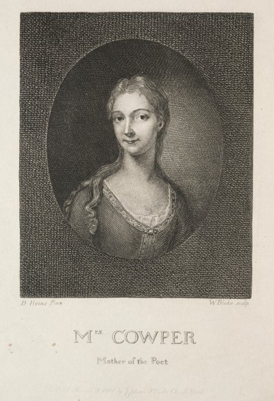Bayan Cowper, Şairin Annesi by William Blake