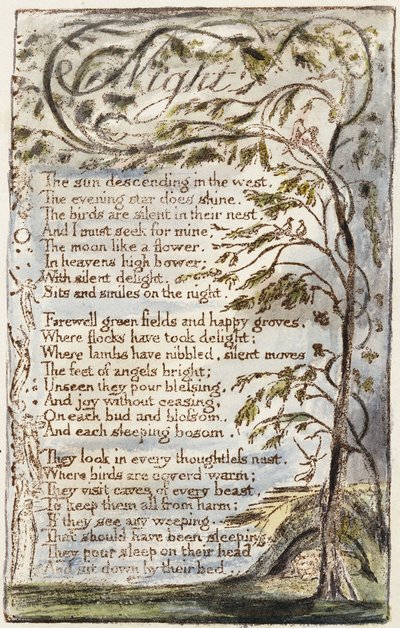 gece, 1789 by William Blake