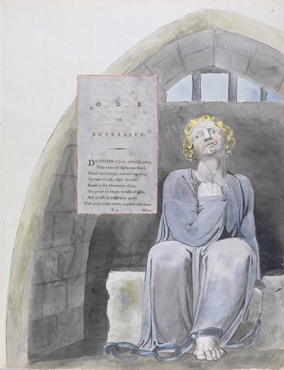 Sıkıntıya Övgü, 'Thomas Gray'in Şiirleri'nden tasarım 37 by William Blake
