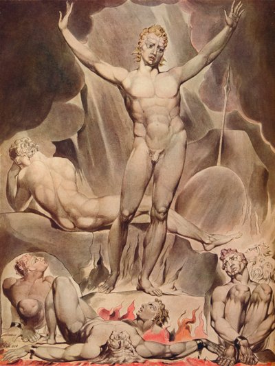 Asi Melekleri Uyandıran Şeytan, 1808 by William Blake