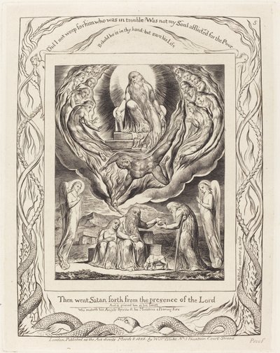 Şeytanın Rabbin Huzurundan Çıkması by William Blake