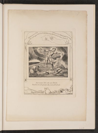 Çıban ile Şeytan Vuran İş by William Blake