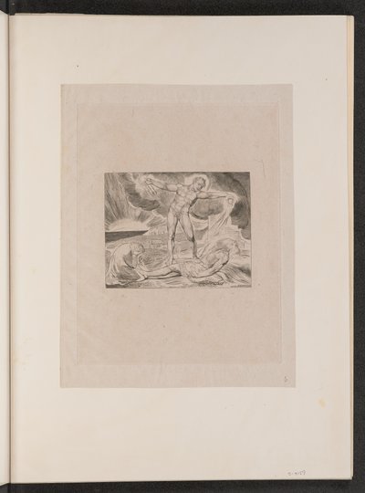 Çıbanlarla Şeytan Cezalandıran İş, 1825. by William Blake