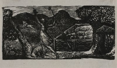 The Pastorals of Virgil'den Çoban Kurdu Uzakta Kovalıyor by William Blake