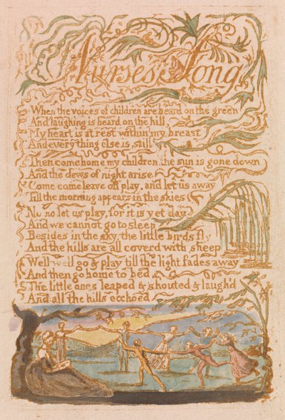 Masumiyet Şarkıları, Plaka 22, Hemşire Şarkısı (Bentley 38) by William Blake