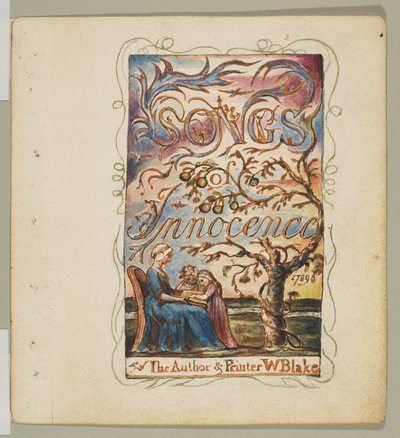 Masumiyet Şarkıları: Başlık Sayfası, ca. 1825. by William Blake