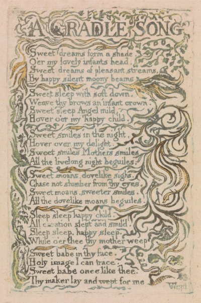 Masumiyet ve Deneyim Şarkıları, Plaka 26, Beşik Şarkısı (Bentley 16) by William Blake