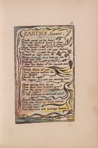 Masumiyet ve Deneyim Şarkıları, Plaka 32, Dünyanın Cevabı (Bentley 31) by William Blake