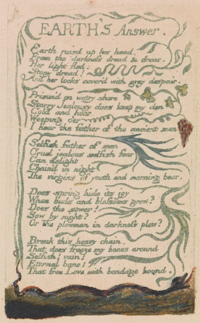 Masumiyet ve Deneyim Şarkıları, Levha 35, Dünyanın Cevabı (Bentley 31) by William Blake