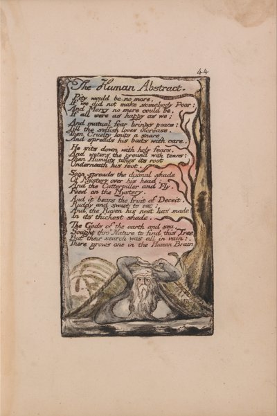 Masumiyet ve Deneyim Şarkıları, Plaka 44, İnsan Özeti (Bentley 47) by William Blake
