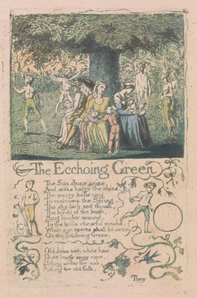 Masumiyet ve Deneyim Şarkıları, Plaka 8, "Ecchoing Green" (Bentley 6) by William Blake