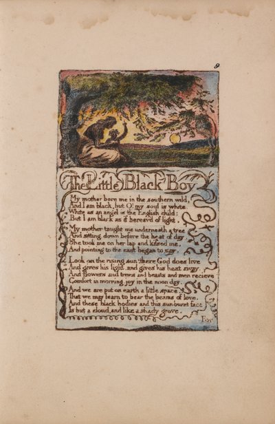 Masumiyet ve Deneyim Şarkıları, Plaka 8, Küçük Siyah Çocuk (Bentley 9) by William Blake