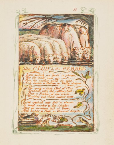 Masumiyet ve Tecrübe Şarkıları: The Clod and the Pebble, yak. 1825. by William Blake