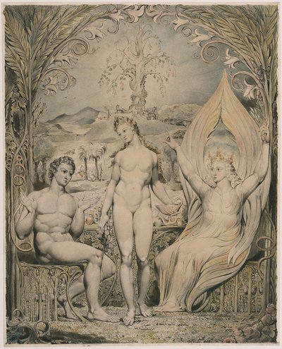 Adem ve Havva ile Başmelek Raphael (Milton