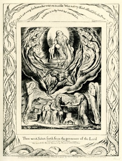 William Blake tarafından resmedilen İş Kitabı 2:7 by William Blake