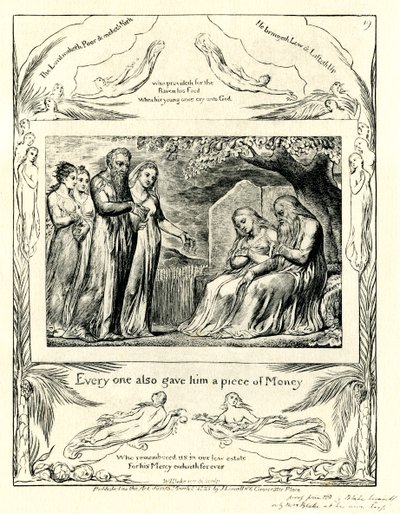 William Blake tarafından resmedilen İş Kitabı42:11 by William Blake