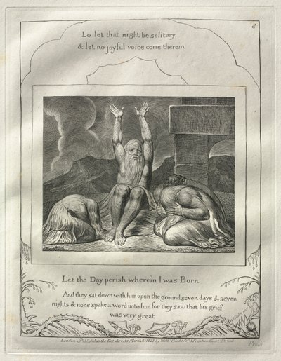 Eyüp Kitabı: No. 8, İçinde doğduğum gün yok olsun by William Blake