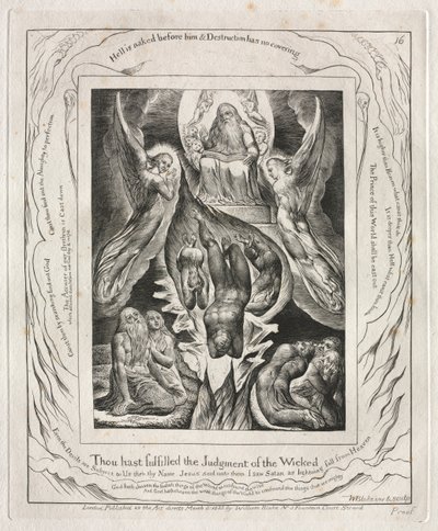 Eyüp Kitabı: Pl. 16, Kötülerin Hükmü 1825