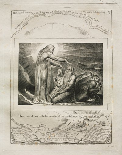 Eyüp Kitabı: Pl. 17, Seni Kulakla işittim ama şimdi Gözümle..., 1825. by William Blake