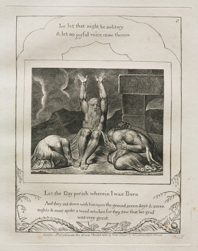 Eyüp Kitabı: Pl. 8 Doğduğum Gün yok olsun by William Blake