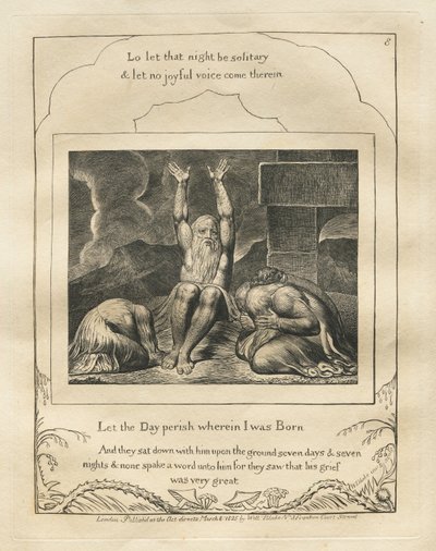Eyüp Kitabı: Pl. 8 Doğduğum Gün yok olsun by William Blake