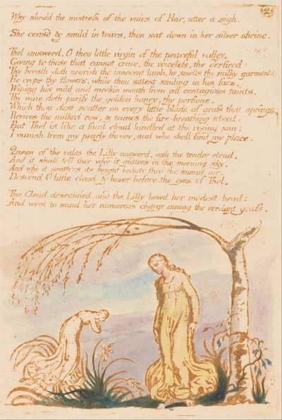 Thel Kitabı, Levha 4, Neden metresi olsun . . . . by William Blake